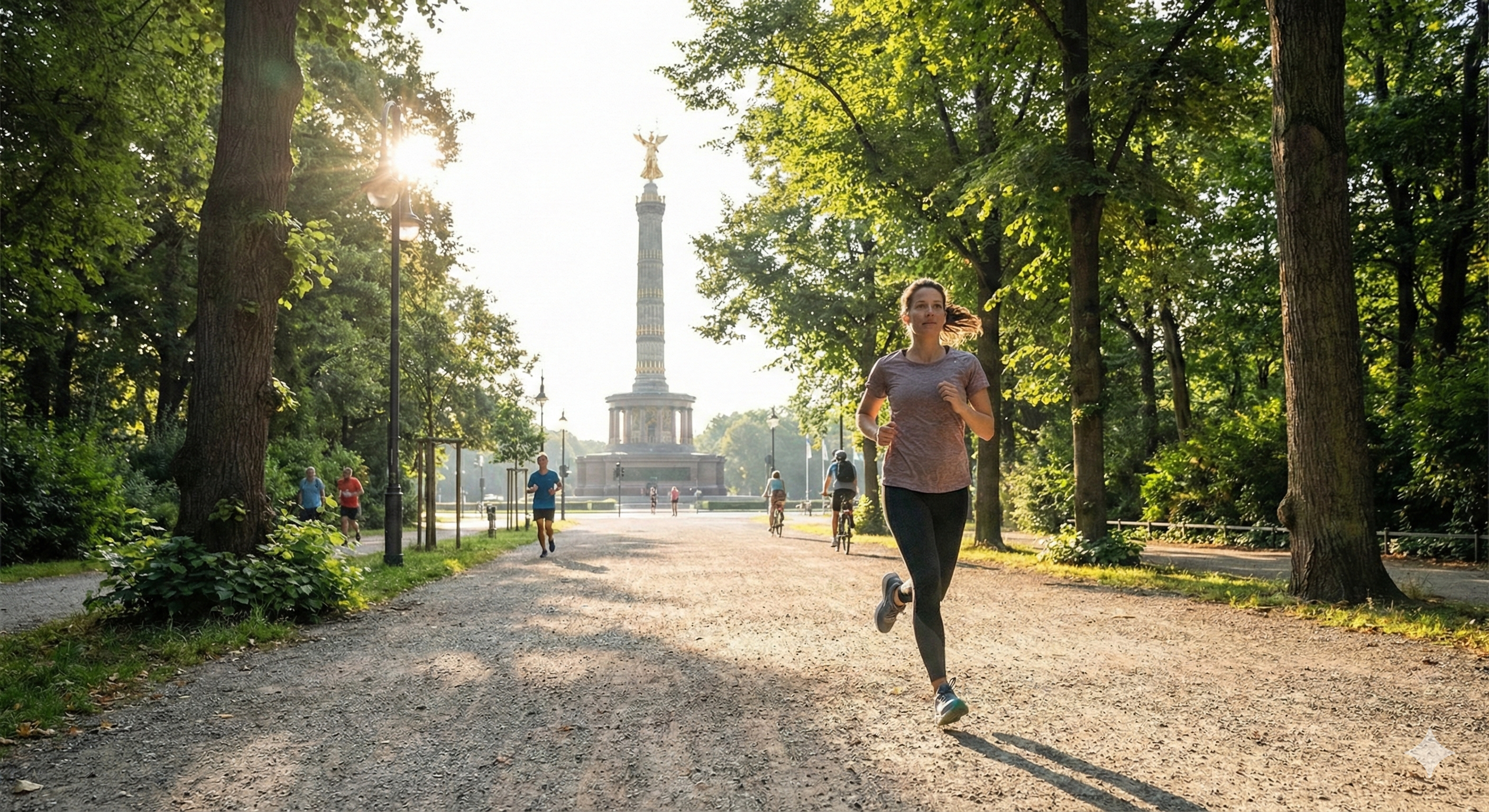 Joggen im Berliner Tiergarten
